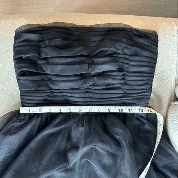 J Crew Black Tulle Pleated Bodice Aline Cocktail dress size 8 - Picture 7 of 9